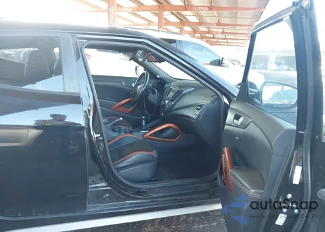 2016 Hyundai Veloster Turbo z USA, uszkodzony, nr VIN KMHTC6AE8GU284929